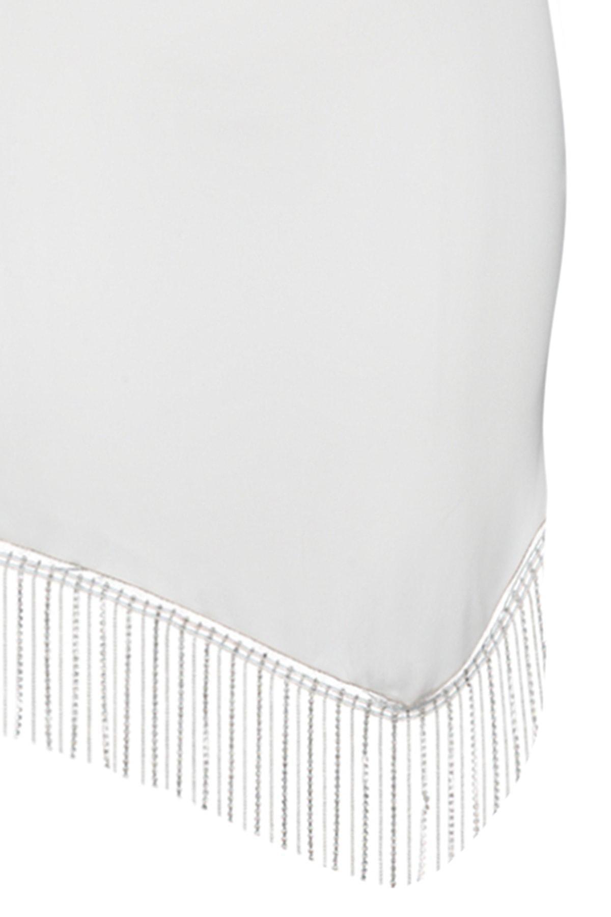 Cream Crew Neck Bodycon Dress, , large image number 6