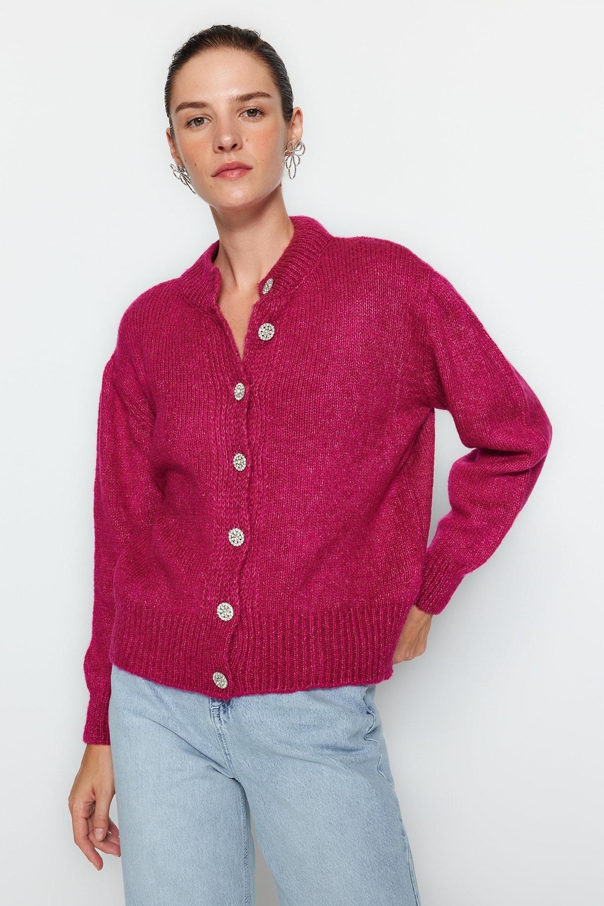 Pink Regular Cardigan, , large image number 1