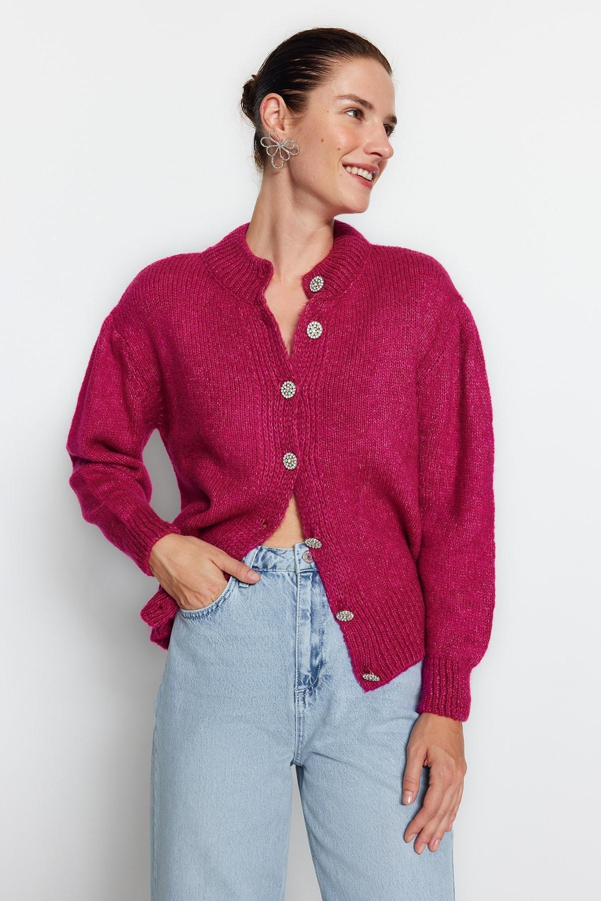 Pink Regular Cardigan, , large image number 2