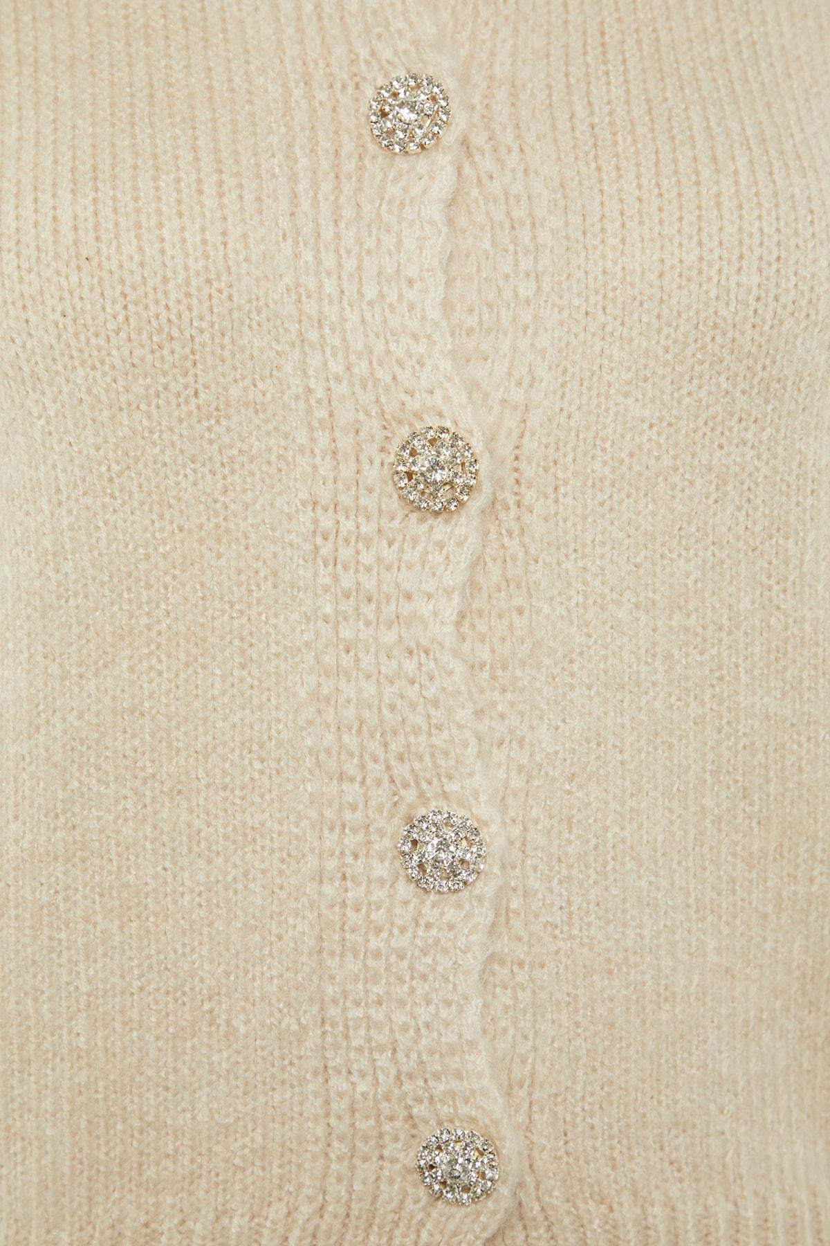 Gray Crew Neck Cardigan, , large image number 10
