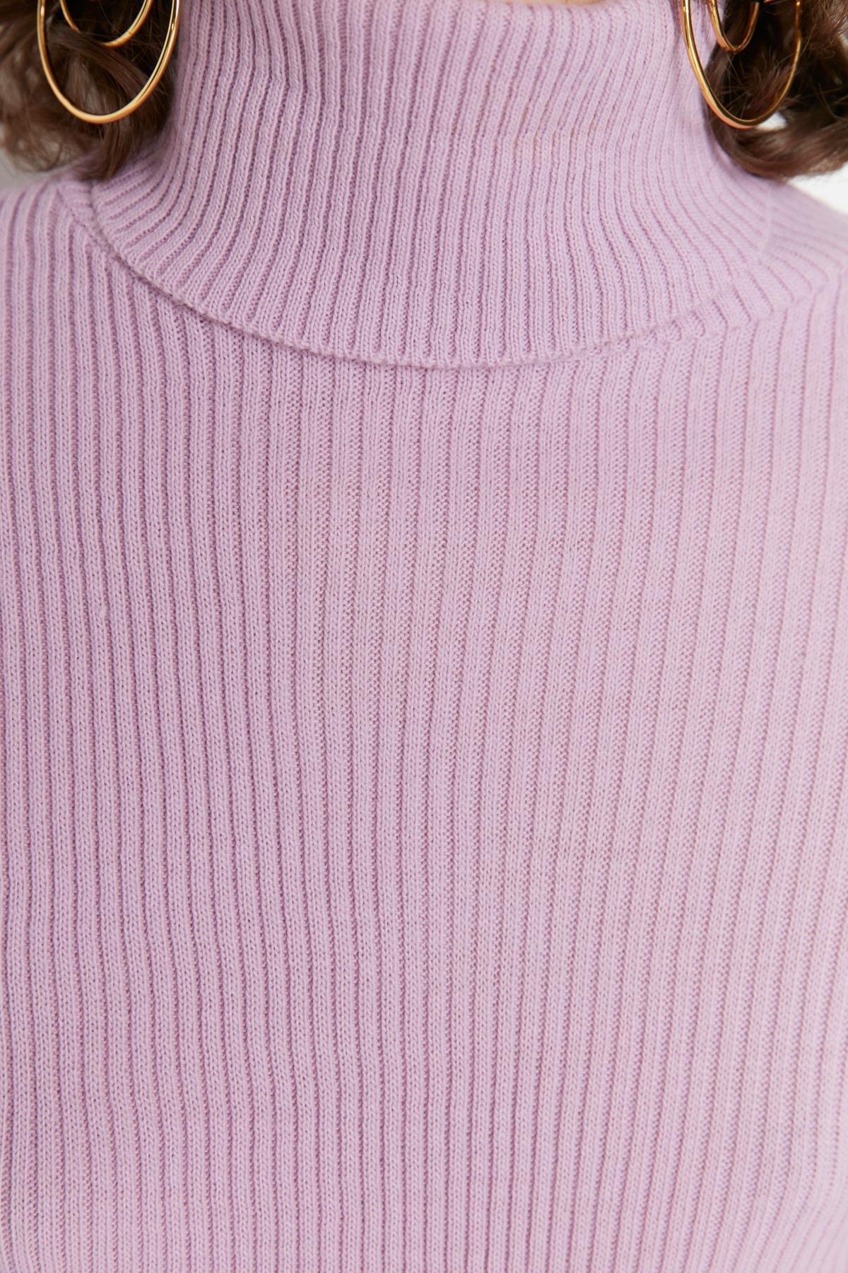 Purple Turtleneck Sweater, Purple, large image number 3