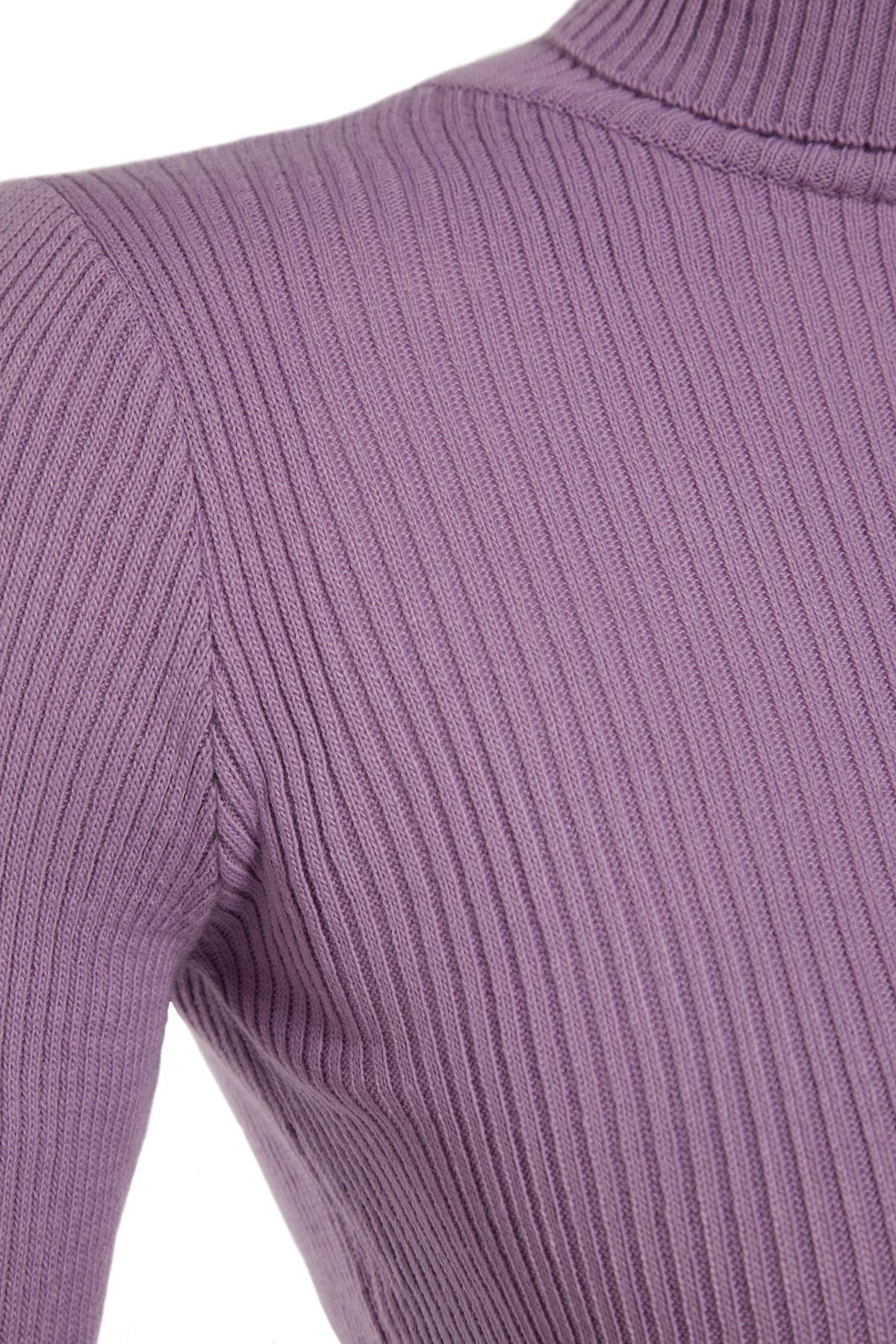 Purple Turtleneck Sweater, Purple, large image number 5