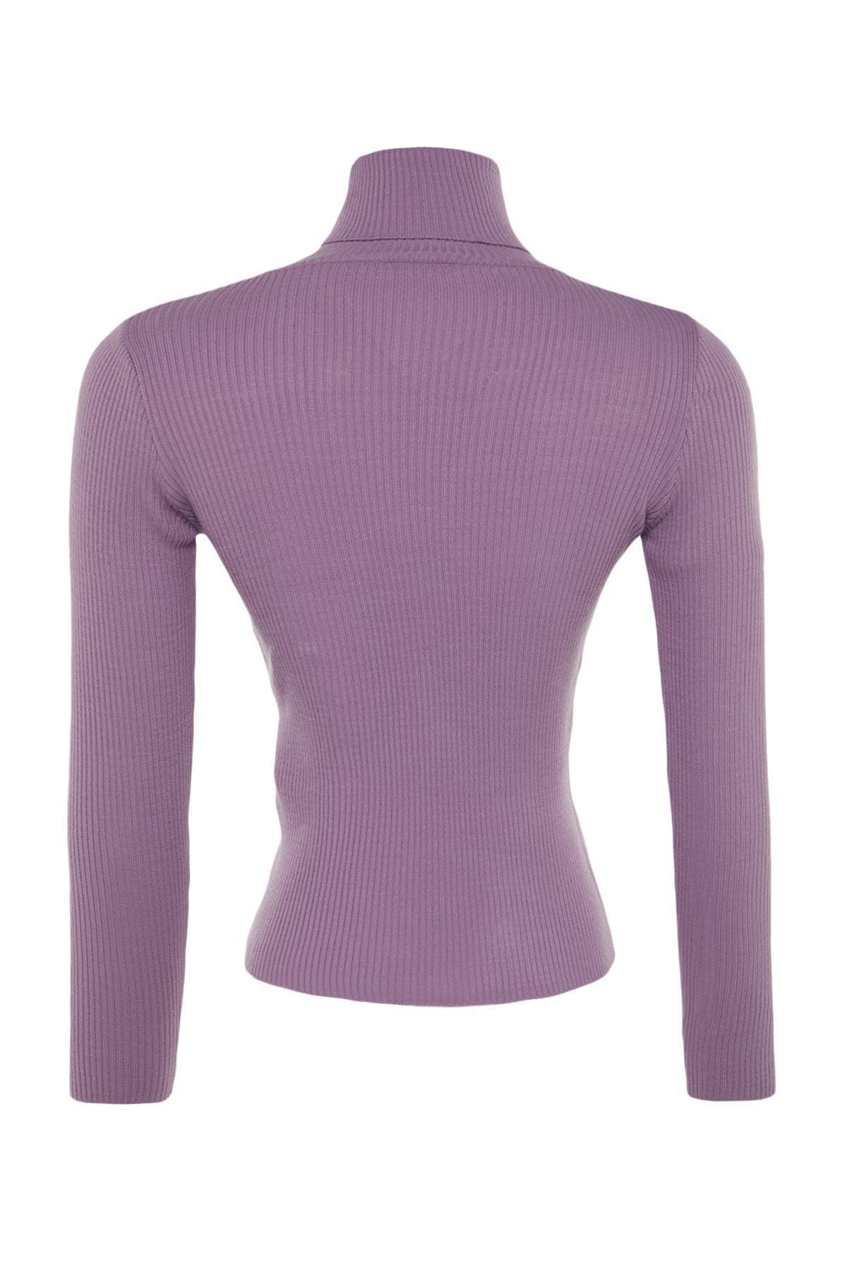 Purple Turtleneck Sweater, Purple, large image number 6
