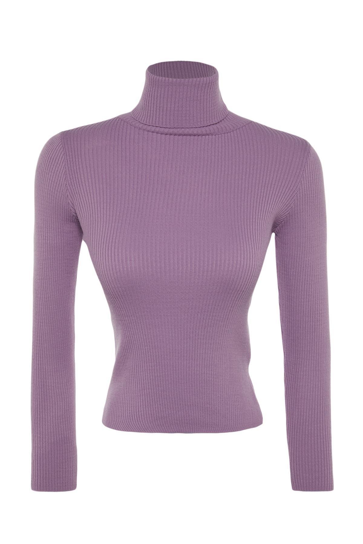 Purple Turtleneck Sweater, Purple, large image number 7