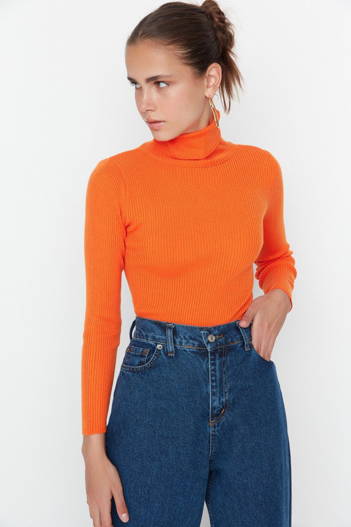 Orange Turtleneck Sweater, , large image number 2
