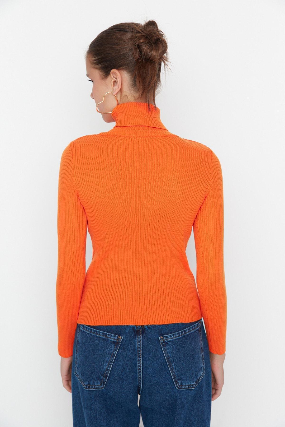 Orange Turtleneck Sweater, , large image number 4