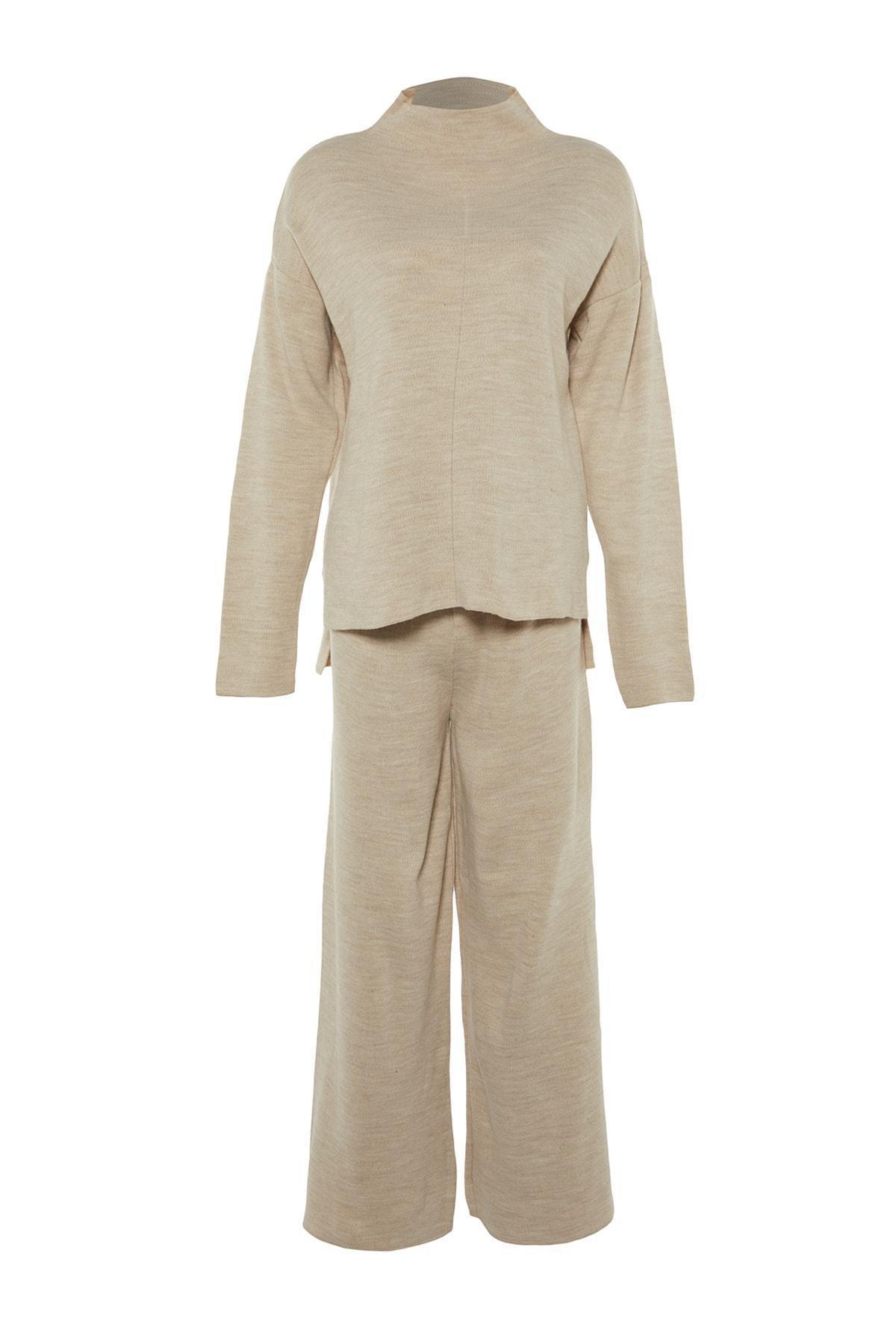 Beige Mid Waist Co-Ord Set, Beige, large image number 7