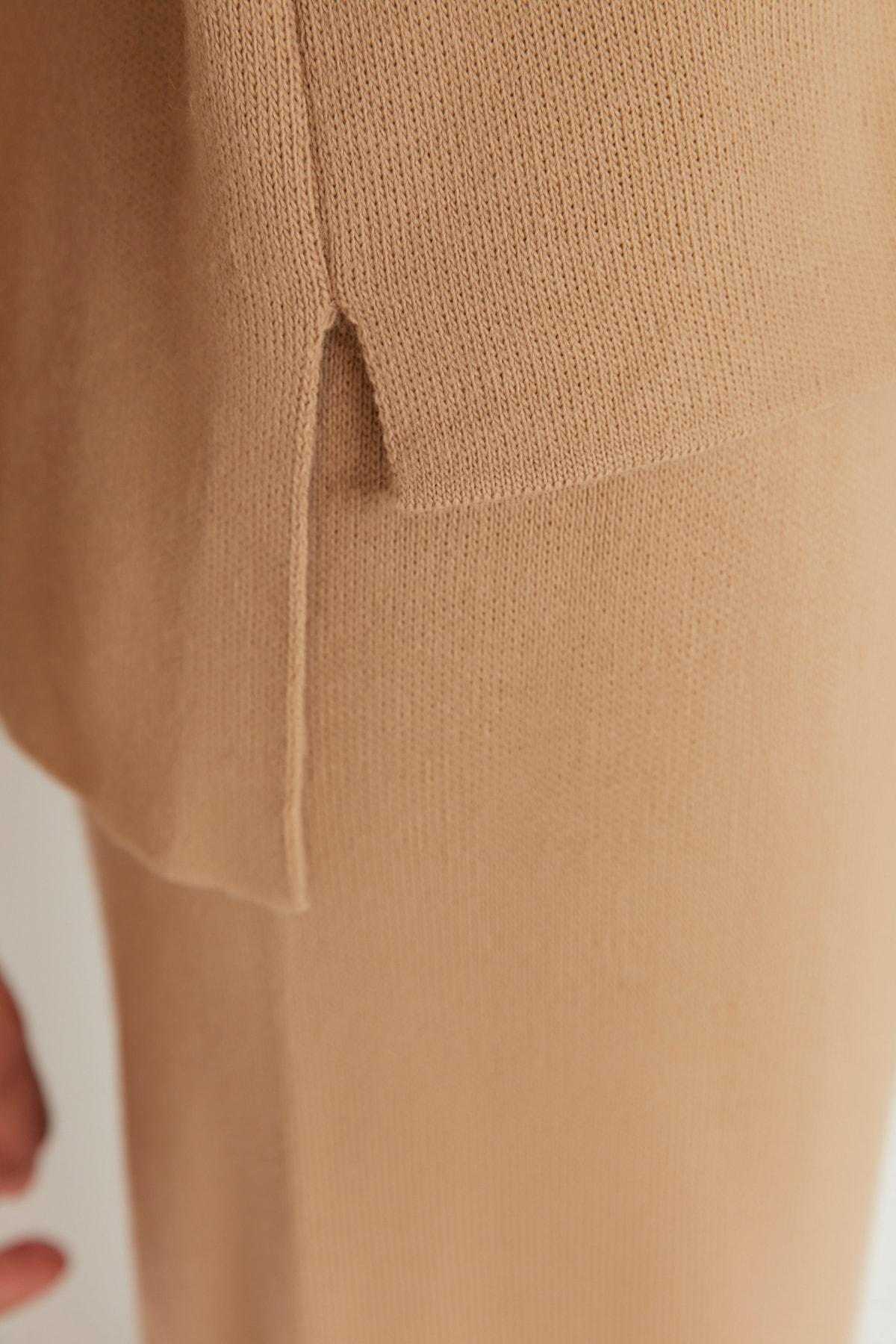 Brown Relaxed Mid Waist Co-Ord Set, Brown, large image number 4