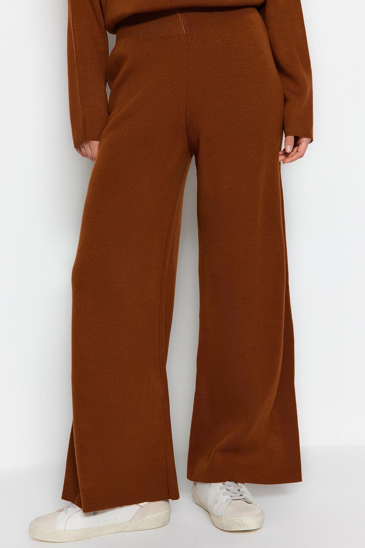 Brown Relaxed Mid Waist Co-Ord Set, Brown, large image number 7