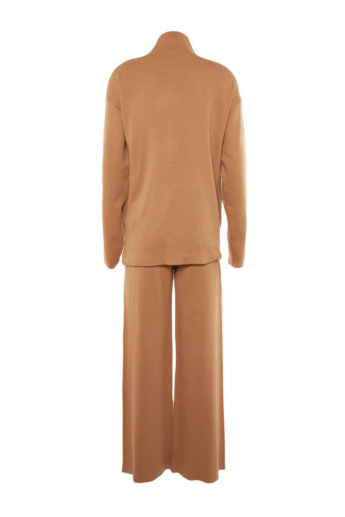 Brown Relaxed Mid Waist Co-Ord Set, Brown, large image number 10