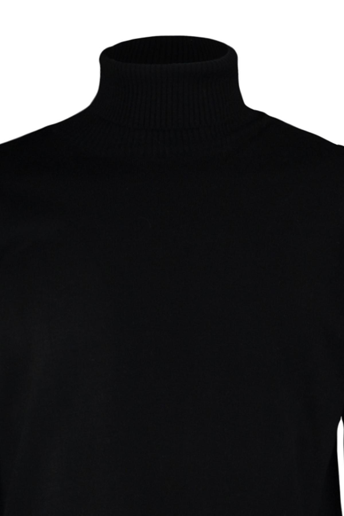 Black Slim Turtleneck Sweater, , large image number 8