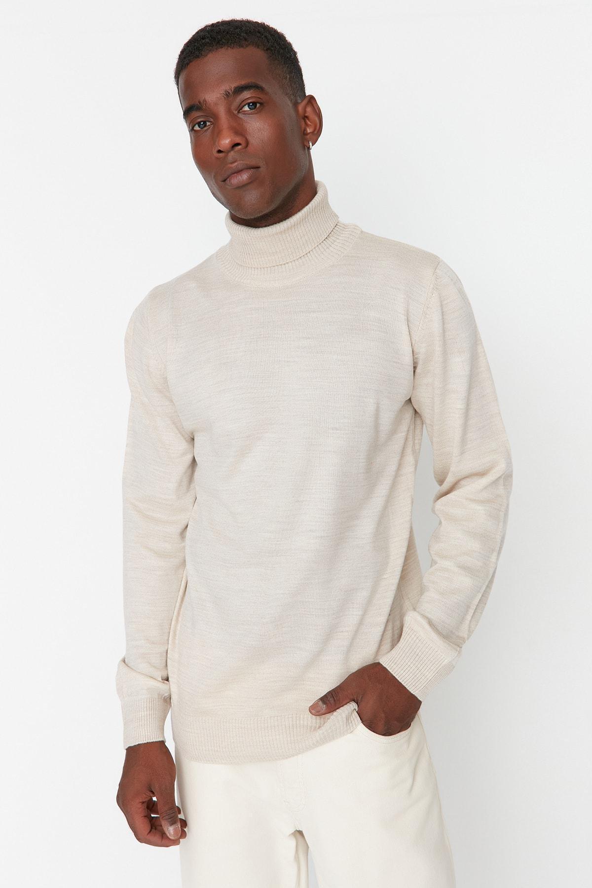 Trendyol White Slim Turtleneck Sweater