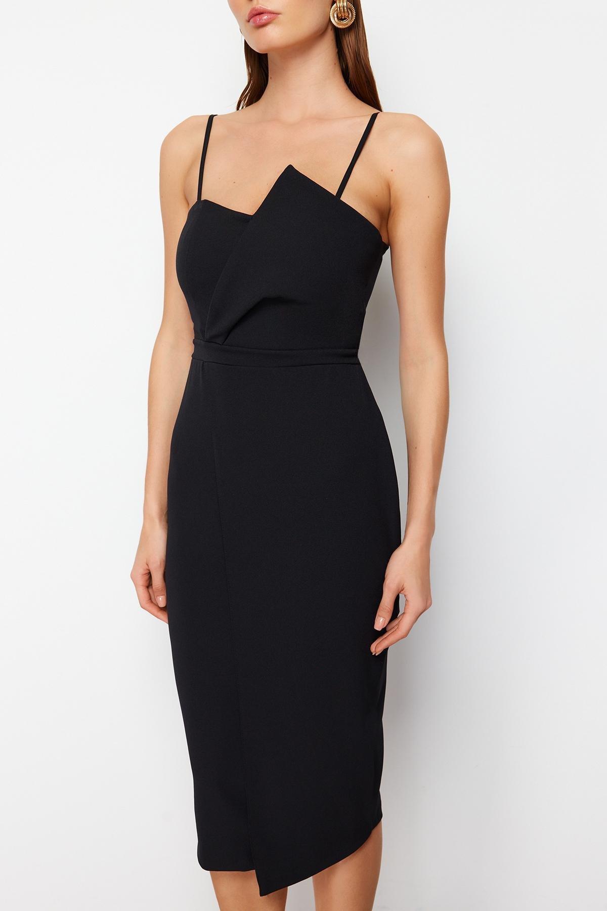 Black Double Breasted Occasionwear Dress, , large image number 2