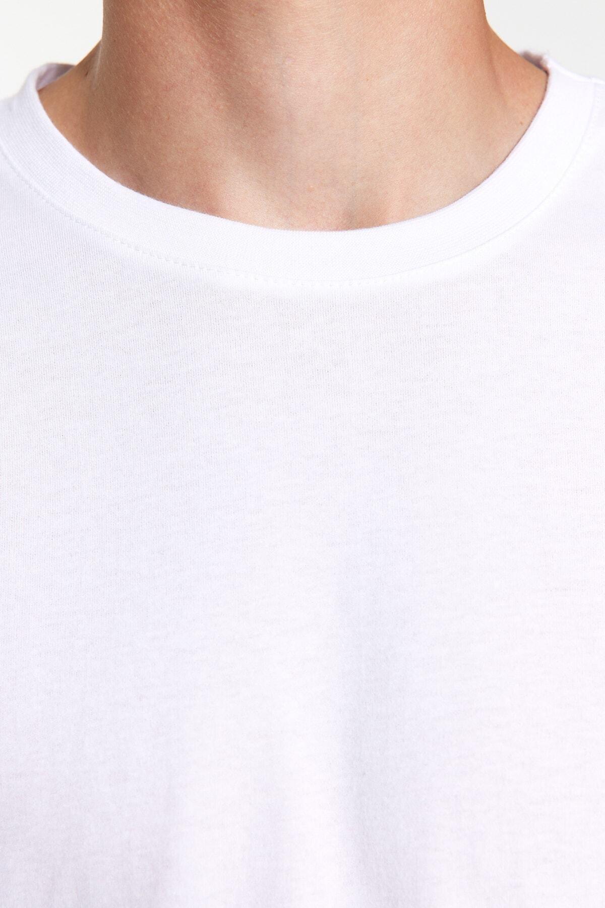 White Basic Long Sleeve T-Shirt, C101_1979, large image number 4