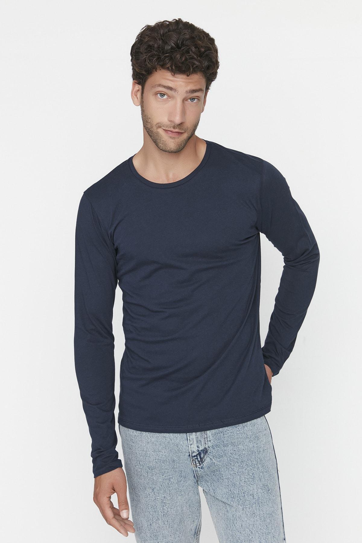 Navy Regular Crew Neck Tshirt, , large image number 0