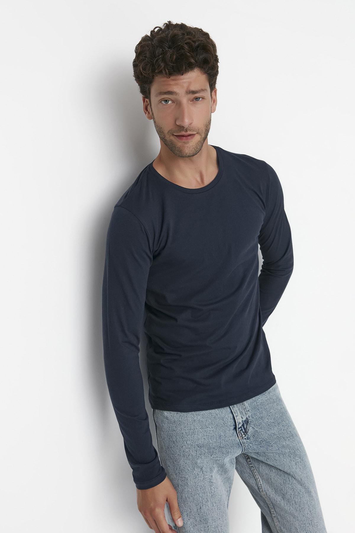 Navy Regular Crew Neck Tshirt, , large image number 1