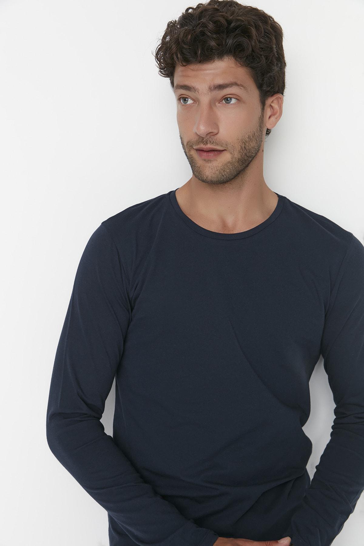 Navy Regular Crew Neck Tshirt, , large image number 2