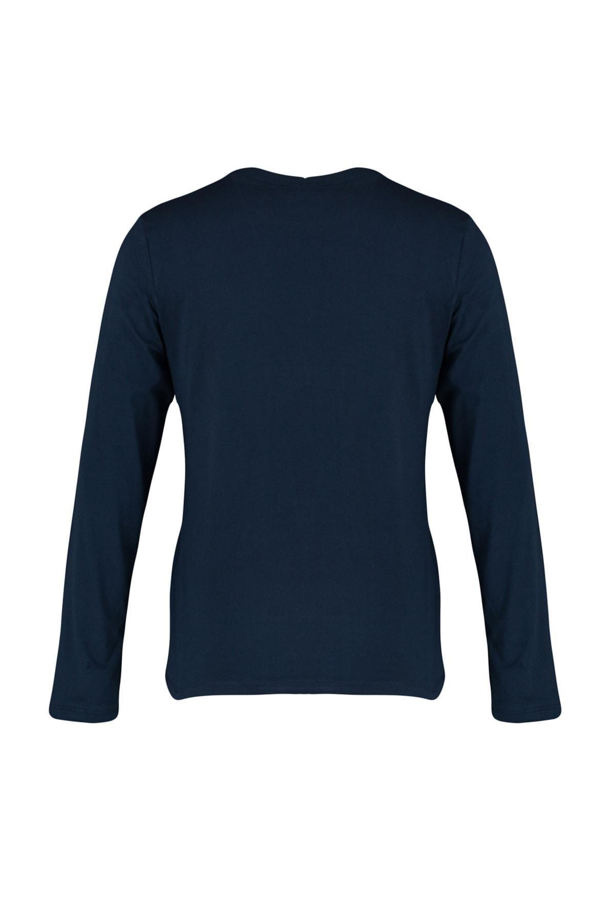 Navy Regular Crew Neck Tshirt, , large image number 6