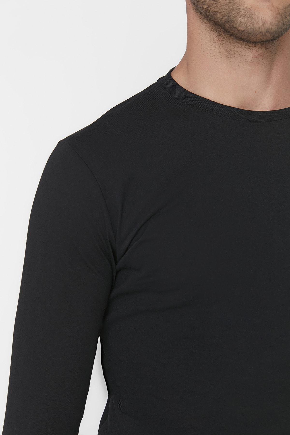 Black Regular Creww Neck Tshirt, , large image number 2