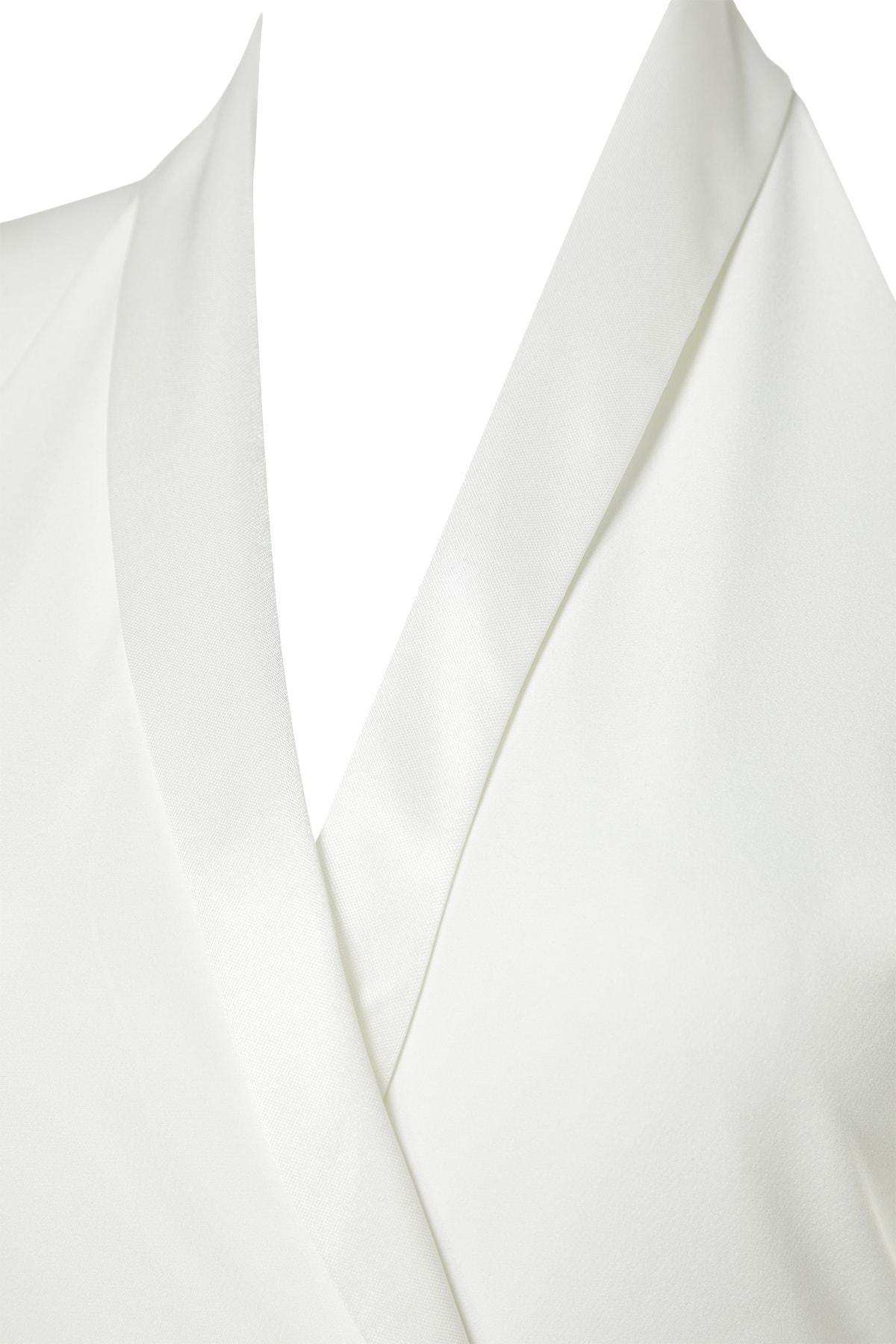 White Wrap Over Occasion Wear Dress, , large image number 7