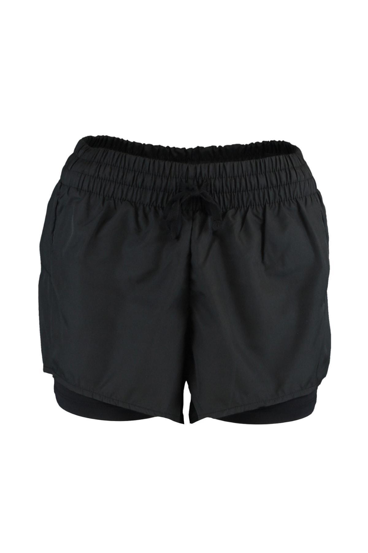 Black Relaxed Shorts, , large image number 5