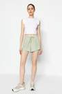 Trendyol - Green Plain Mini Shorts