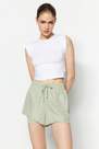 Trendyol - Green Plain Mini Shorts