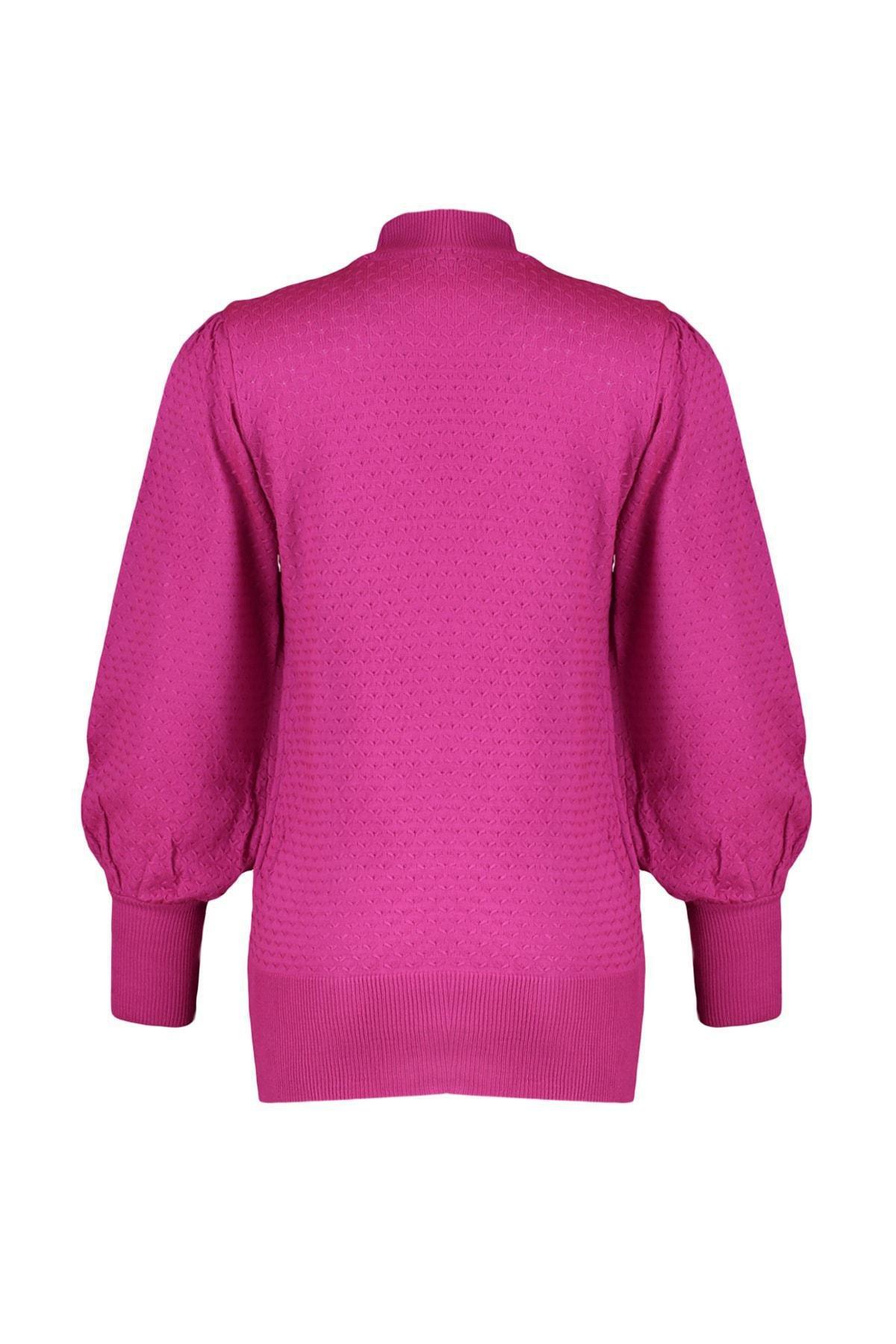Pink High Neck Sweater, Red, large image number 5