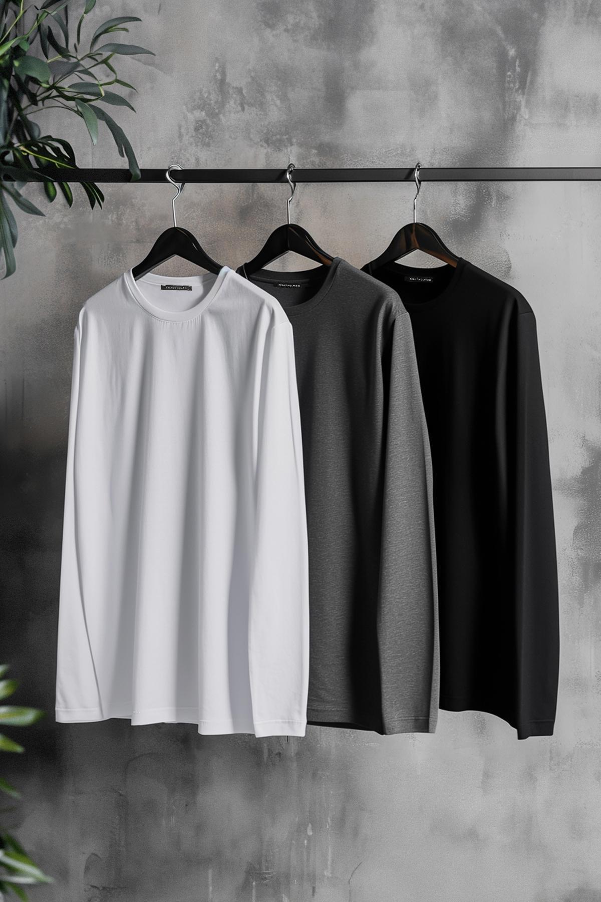 Multicolour Crew Neck T-Shirt, Set Of 3, , large image number 1