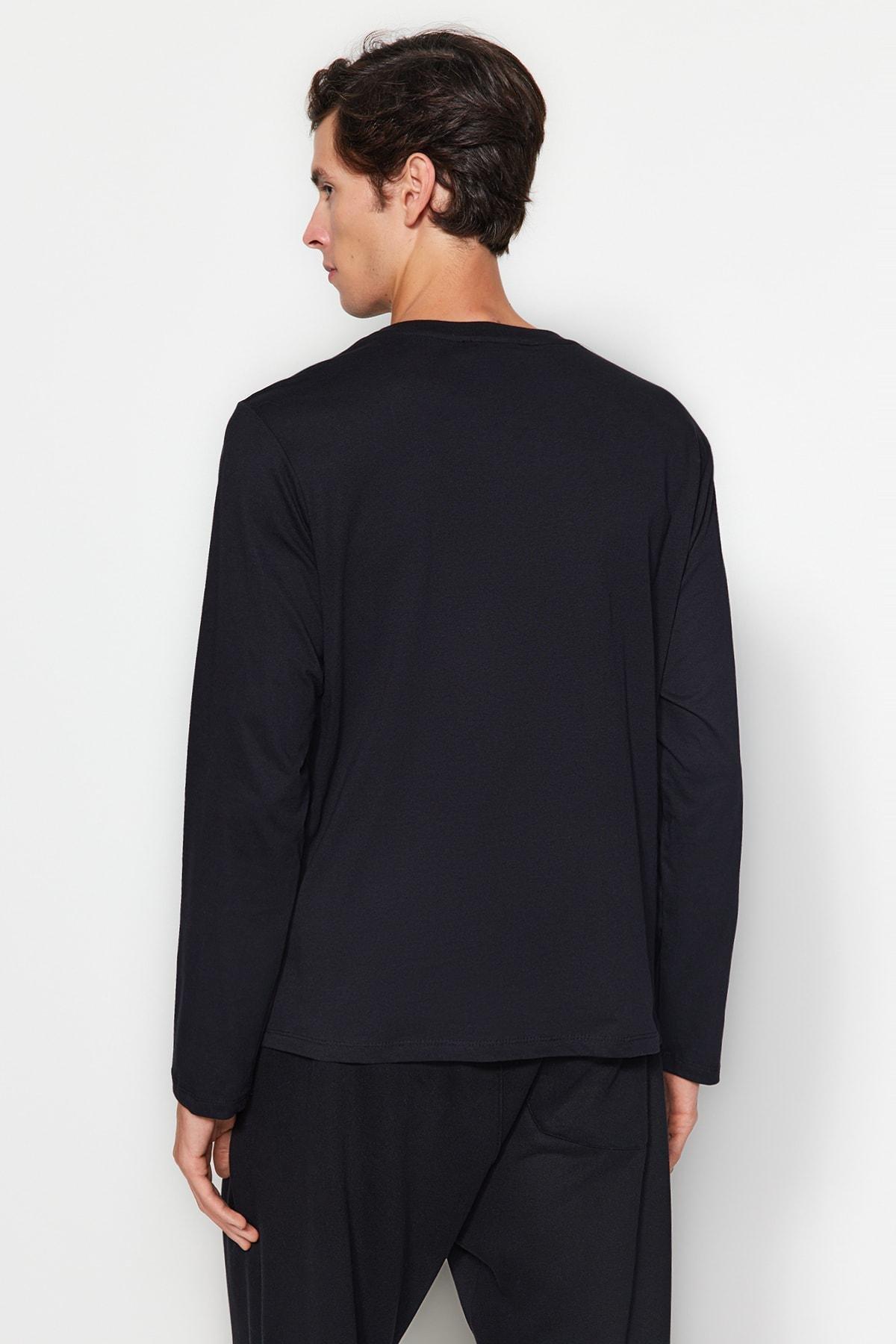 تيشيرت أساسي من القطن، مجموعة من 3 قطع، ألوان متعددة, Black-Navy Blue, large image number 5