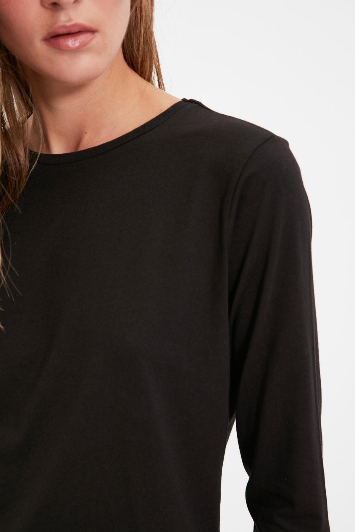 Black Regular Crew Neck Tshirt, , large image number 1