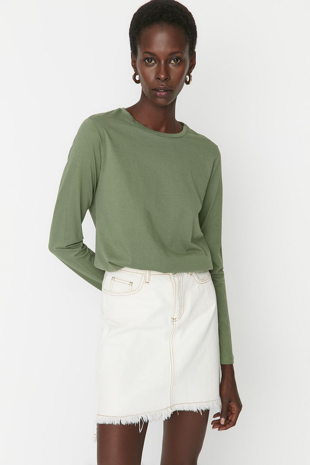 Green Regular Crew Neck Tshirt, , medium