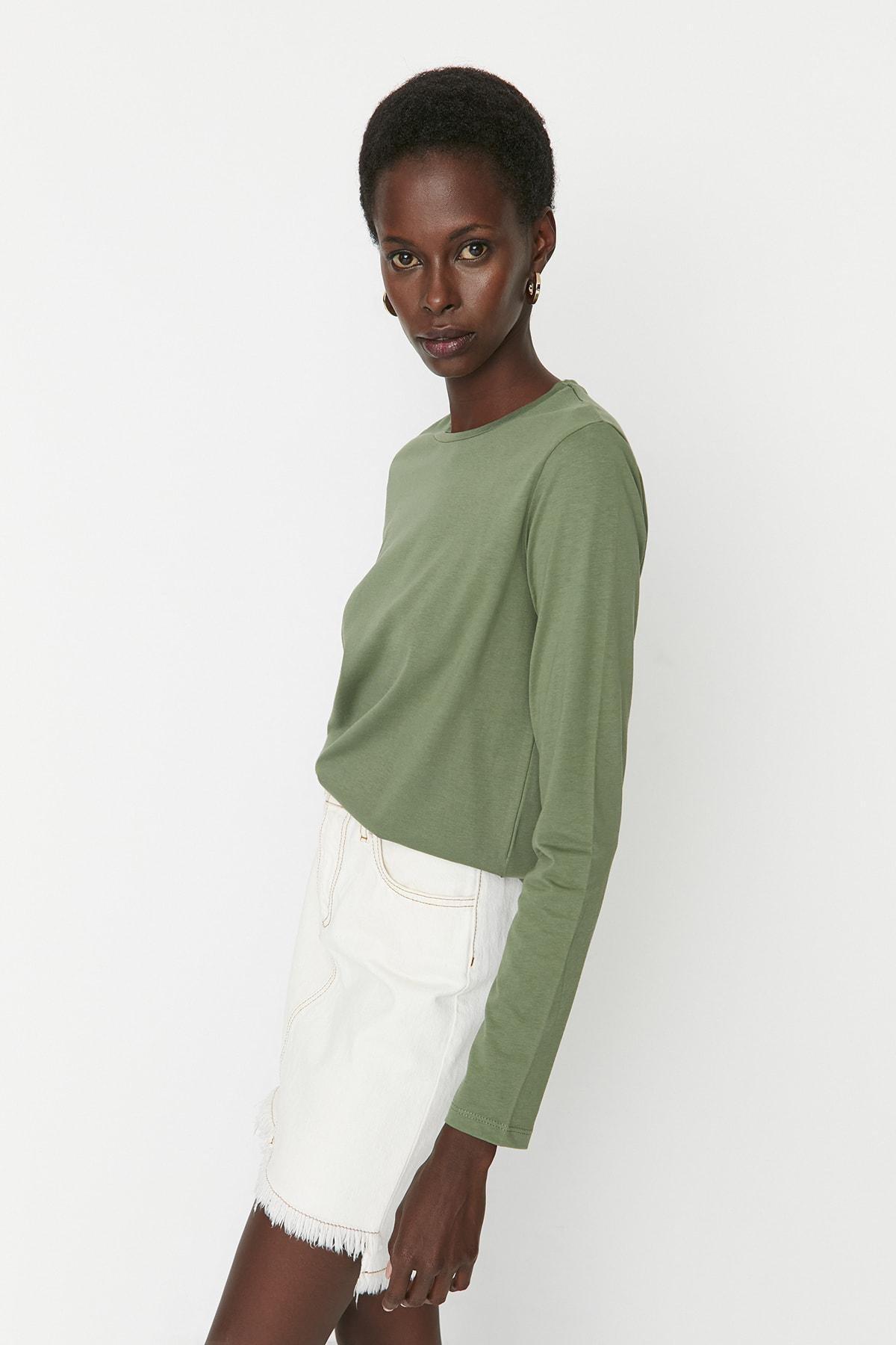 Green Regular Crew Neck Tshirt, , large image number 6
