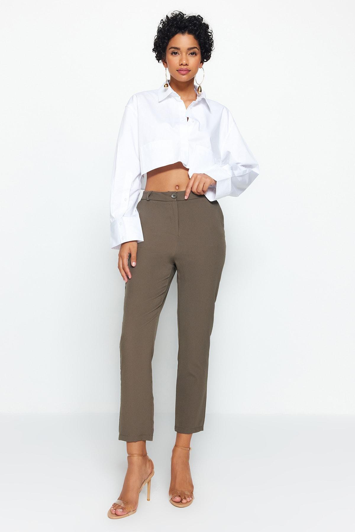 Brown Cigarette Pants, , large image number 0