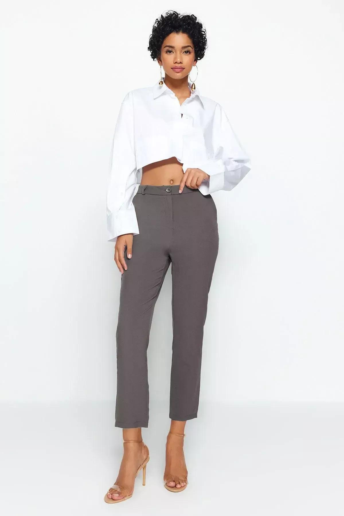 Brown Cigarette Pants, , large image number 1