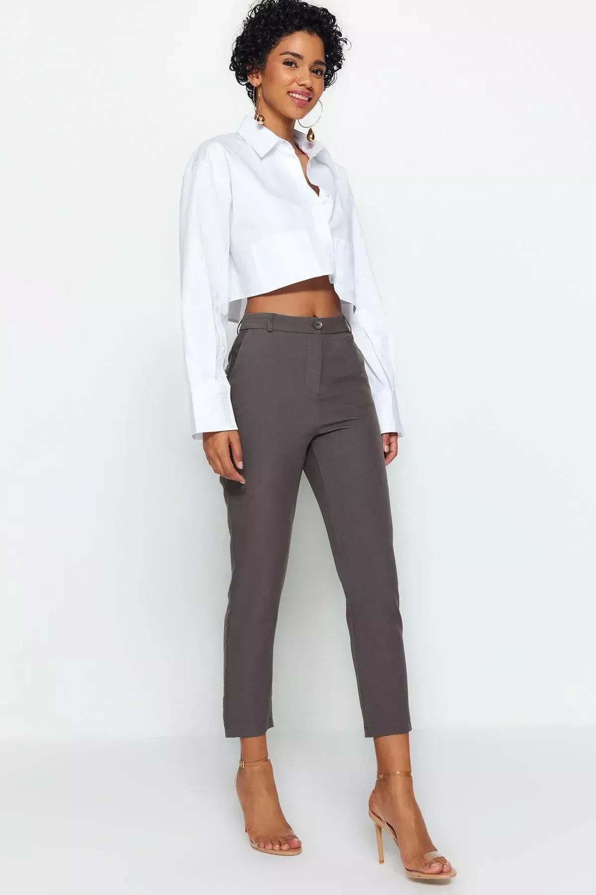 Brown Cigarette Pants, , large image number 4