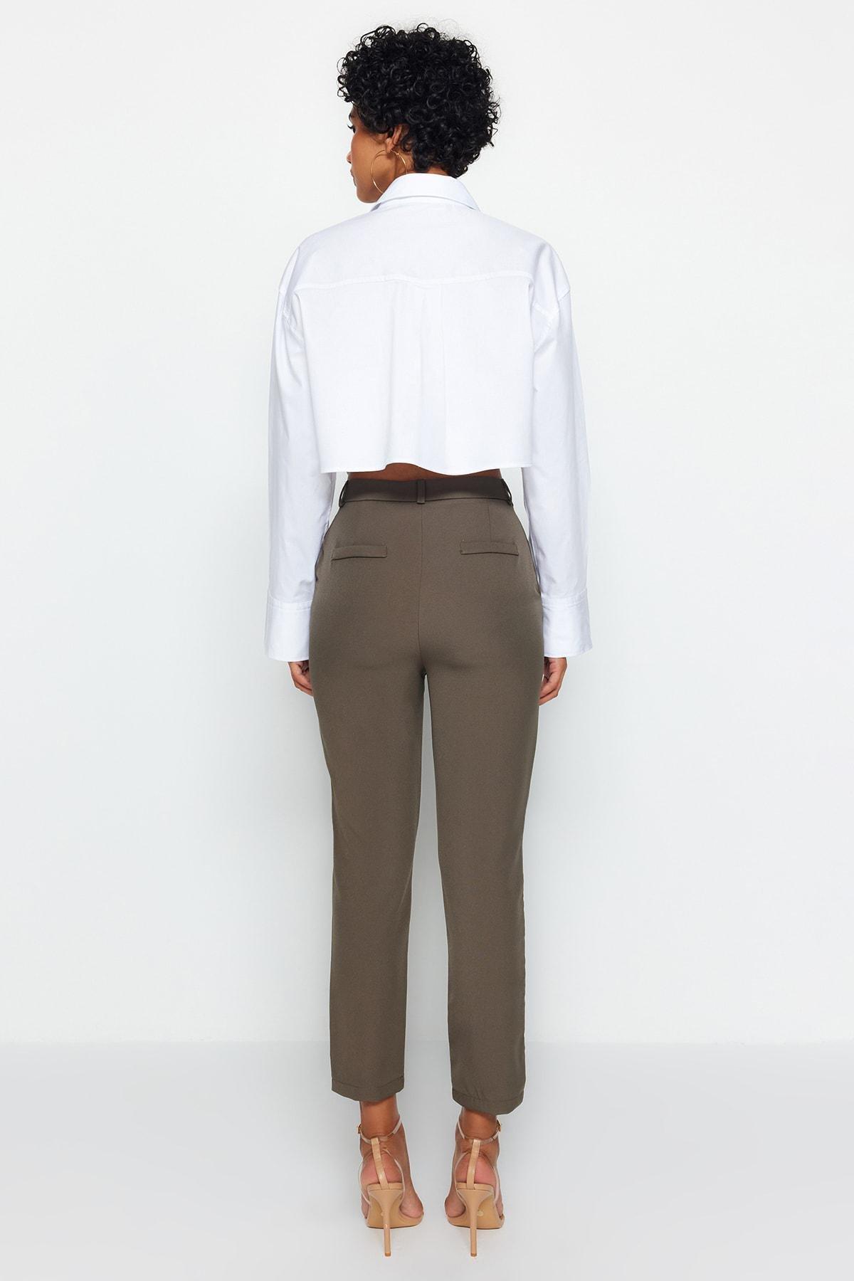 Brown Cigarette Pants, , large image number 7