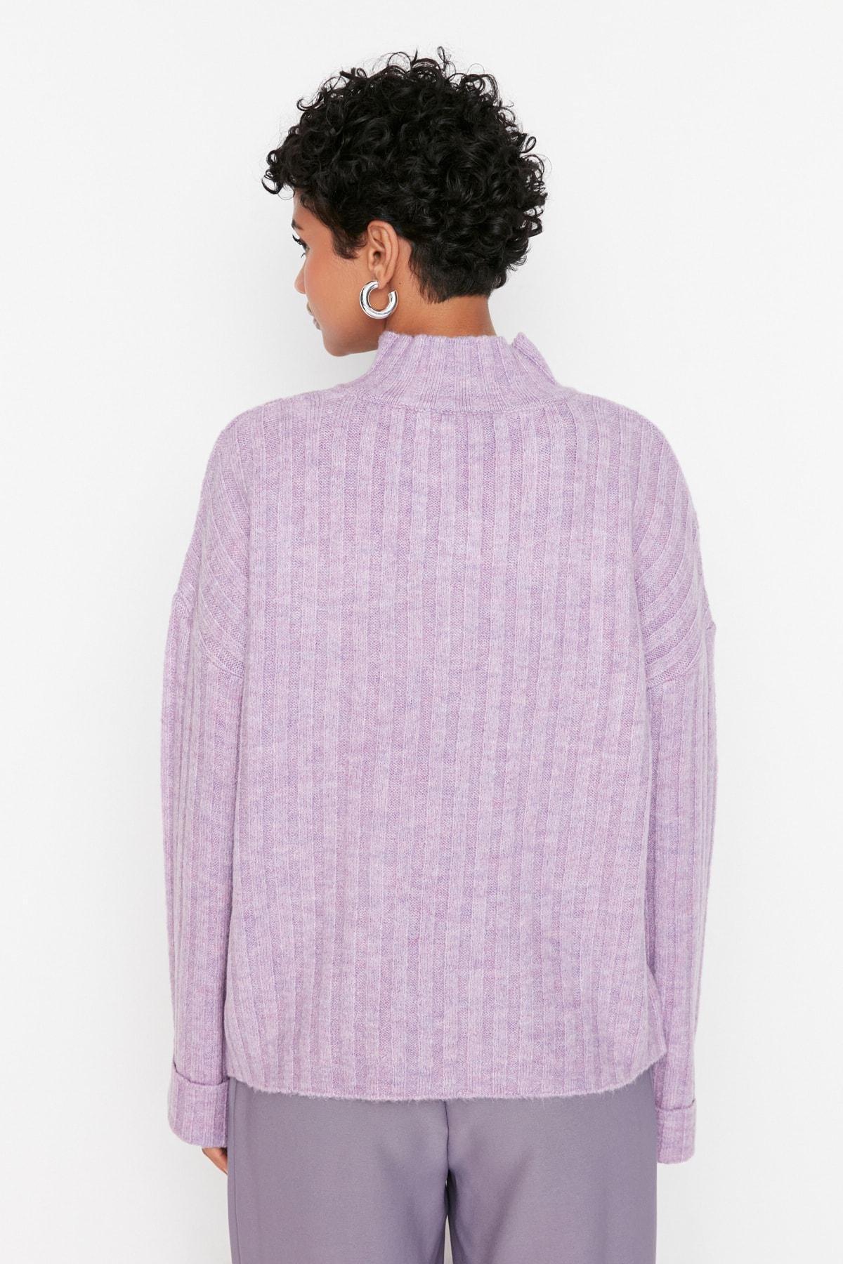 Purple Oversize Sweater, , large image number 4