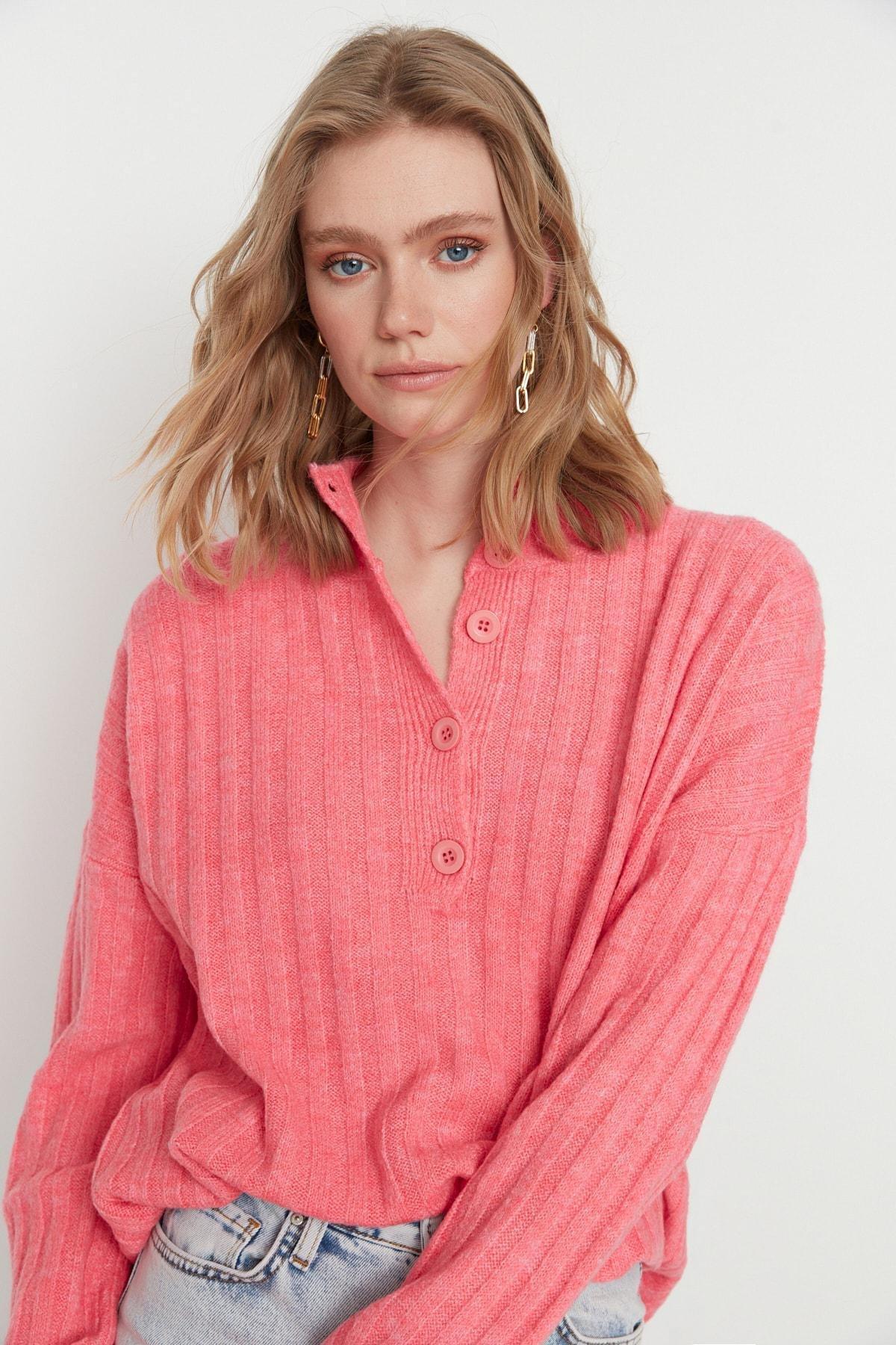 Pink Oversize Sweater, , large image number 2