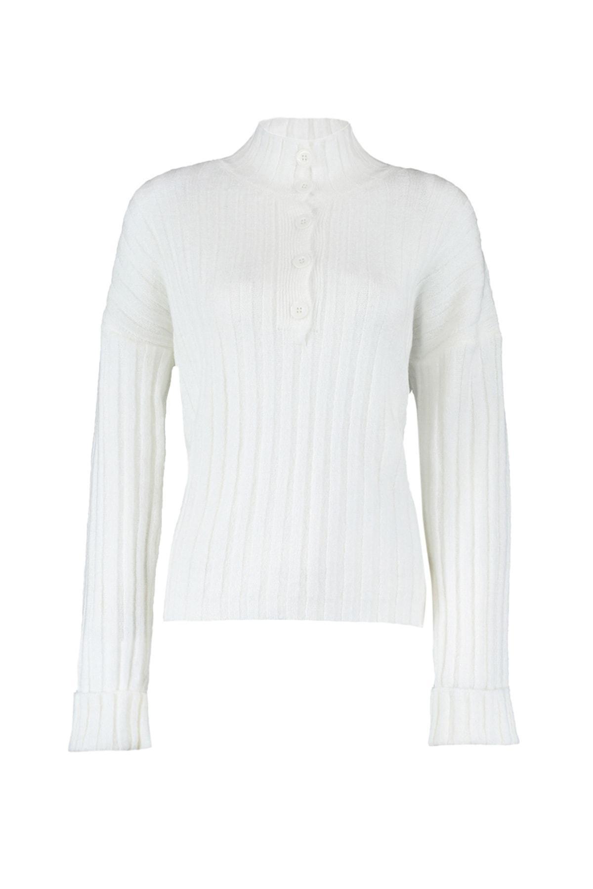 White Oversize Sweater, , large image number 6