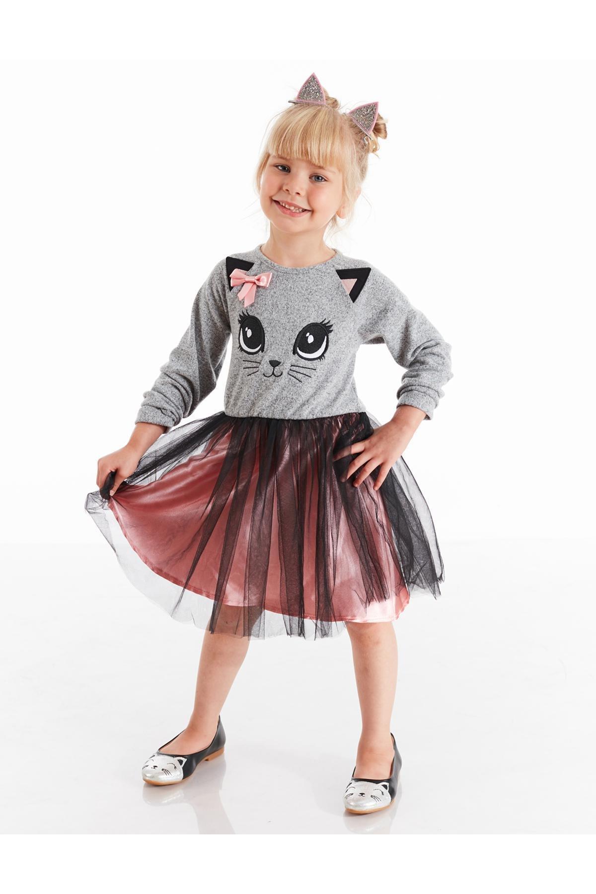 Denokids - Multicolour Tulle Pompom Dress, Kids Girls