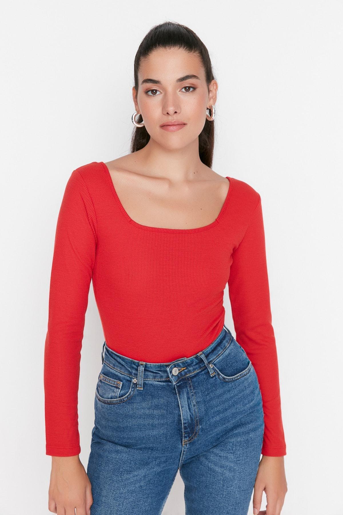 Collar Long Sleeve Bodysuit, , large image number 1
