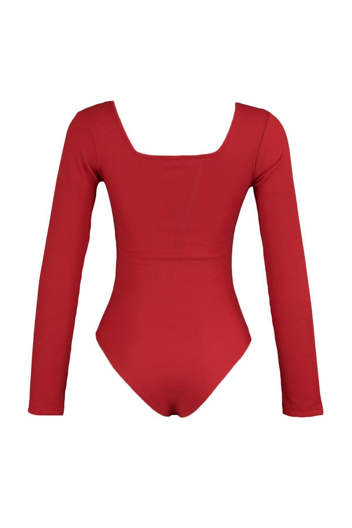 Collar Long Sleeve Bodysuit, , large image number 7