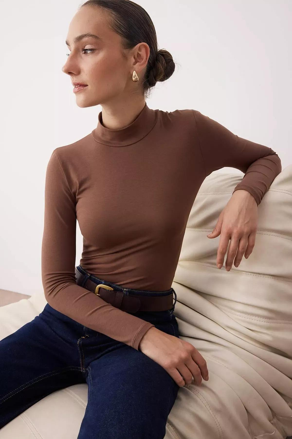 Collar Long Sleeve Bodysuit, , large image number 2