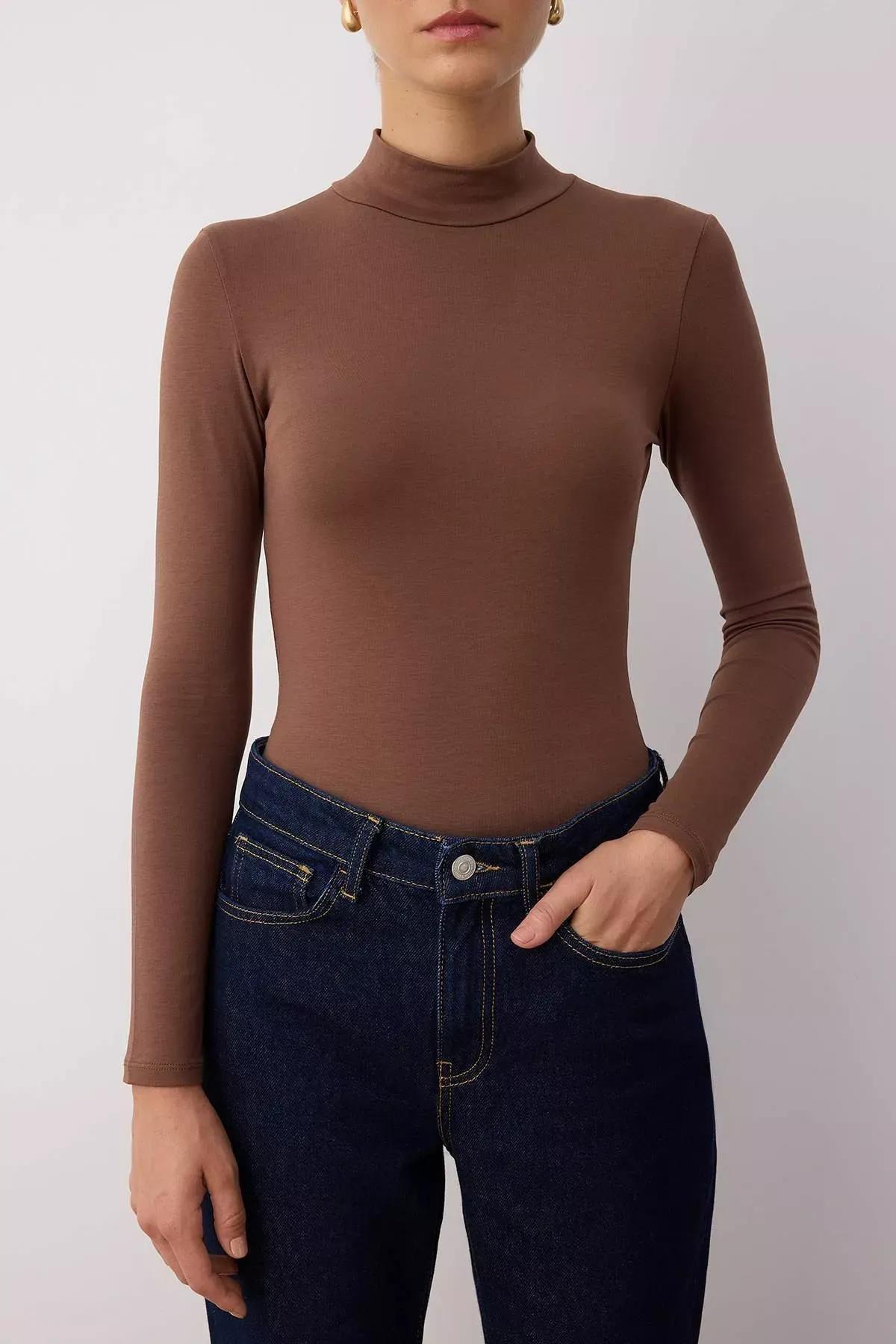 Collar Long Sleeve Bodysuit, , large image number 4