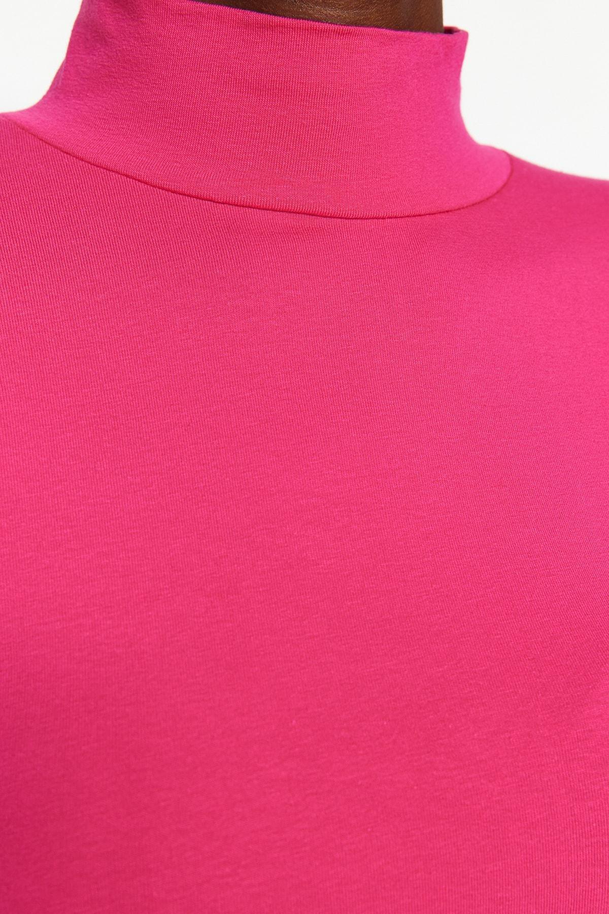 Pink Knitted Turtleneck Body, , large image number 3