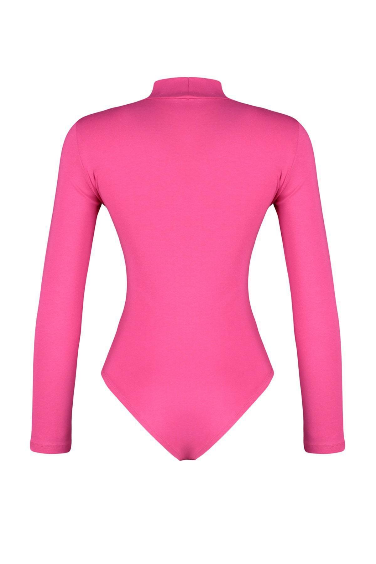 Pink Knitted Turtleneck Body, , large image number 6