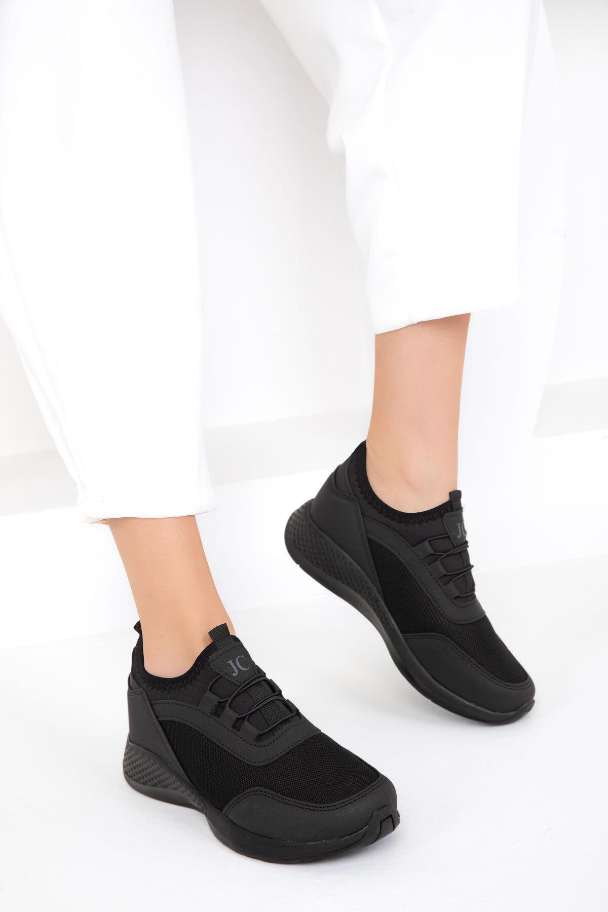 Black Flat Sneakers, , large image number 1