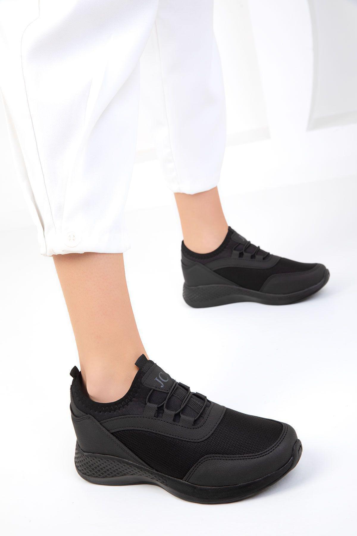 Black Flat Sneakers, , large image number 3