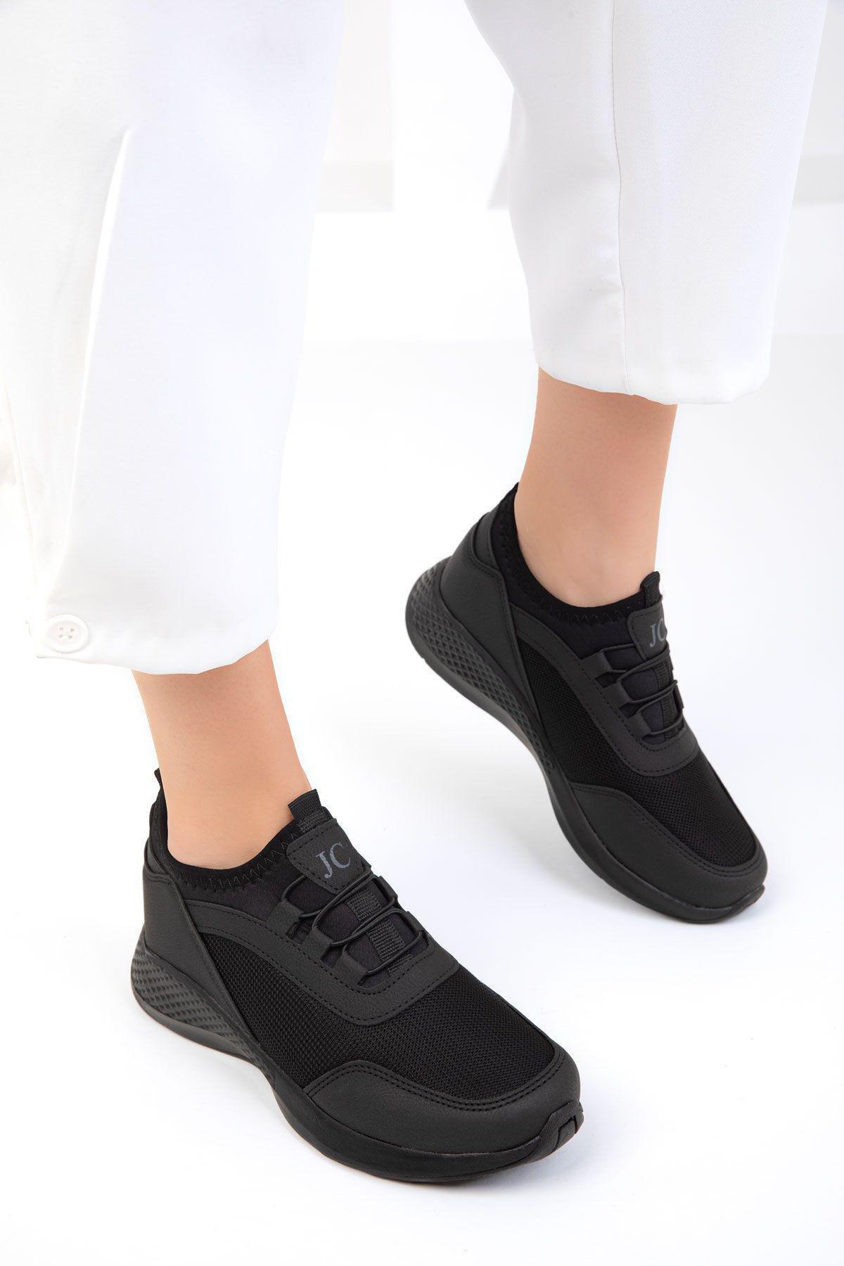 Black Flat Sneakers, , large image number 4